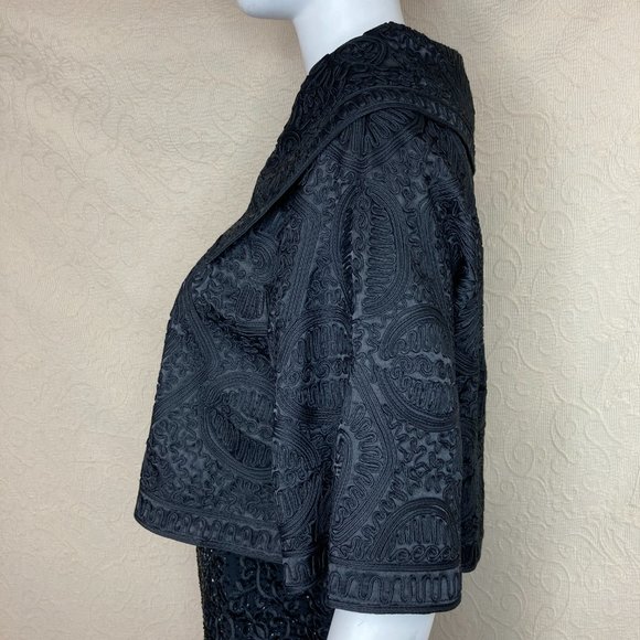 Vintage Evening Jacket Spiegel RARE NWOT Soutache Portrait Collar M - Picture 10 of 14